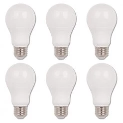 75-Watt Equivalent Omni A19 Dimmable Soft White LED Light Bulb Bright White Light (6 Pack) by Westinghouse