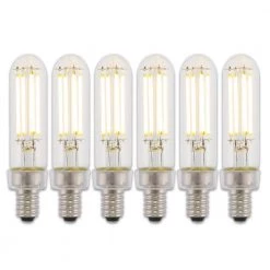 40-Watt Equivalent T6 Dimmable Filament LED Light Bulb Soft White (6-Pack) by Westinghouse