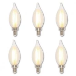 60-Watt Equivalent C11 Dimmable Glowescent Edison LED Light Bulb Soft White Light (6-Pack) by Westinghouse