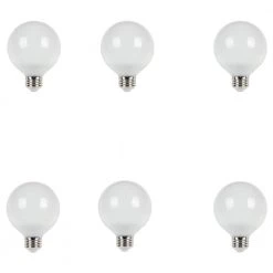 75W Equivalent Cool Bright G25 Dimmable LED Light Bulb (6 Pack) by Westinghouse
