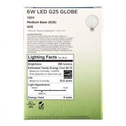 75W Equivalent Cool Bright G25 Dimmable LED Light Bulb (6 Pack) by Westinghouse -Westinghouse Shop westinghouse led light bulbs 5301120 76 1000