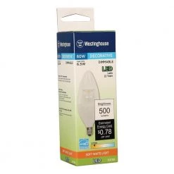 60W Equivalent Soft White B13 Dimmable LED Light Bulb (6-Pack) by Westinghouse 10 60W Equivalent Soft White B13 Dimmable LED Light Bulb (6-Pack) by Westinghouse -Westinghouse Shop westinghouse led light bulbs 5313020 4f 1000