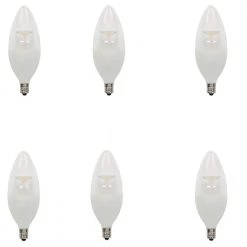 60W Equivalent Soft White B13 Dimmable LED Light Bulb (6-Pack) by Westinghouse