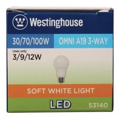 30/70/100W Equivalent Soft White Omni A19 3-Way LED Light Bulb by Westinghouse -Westinghouse Shop westinghouse led light bulbs 5314000 44 1000