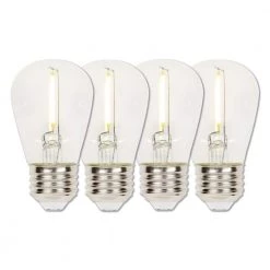 15-Watt Equivalent S14 Clear LED Light Bulb Soft White (4-Pack) by Westinghouse