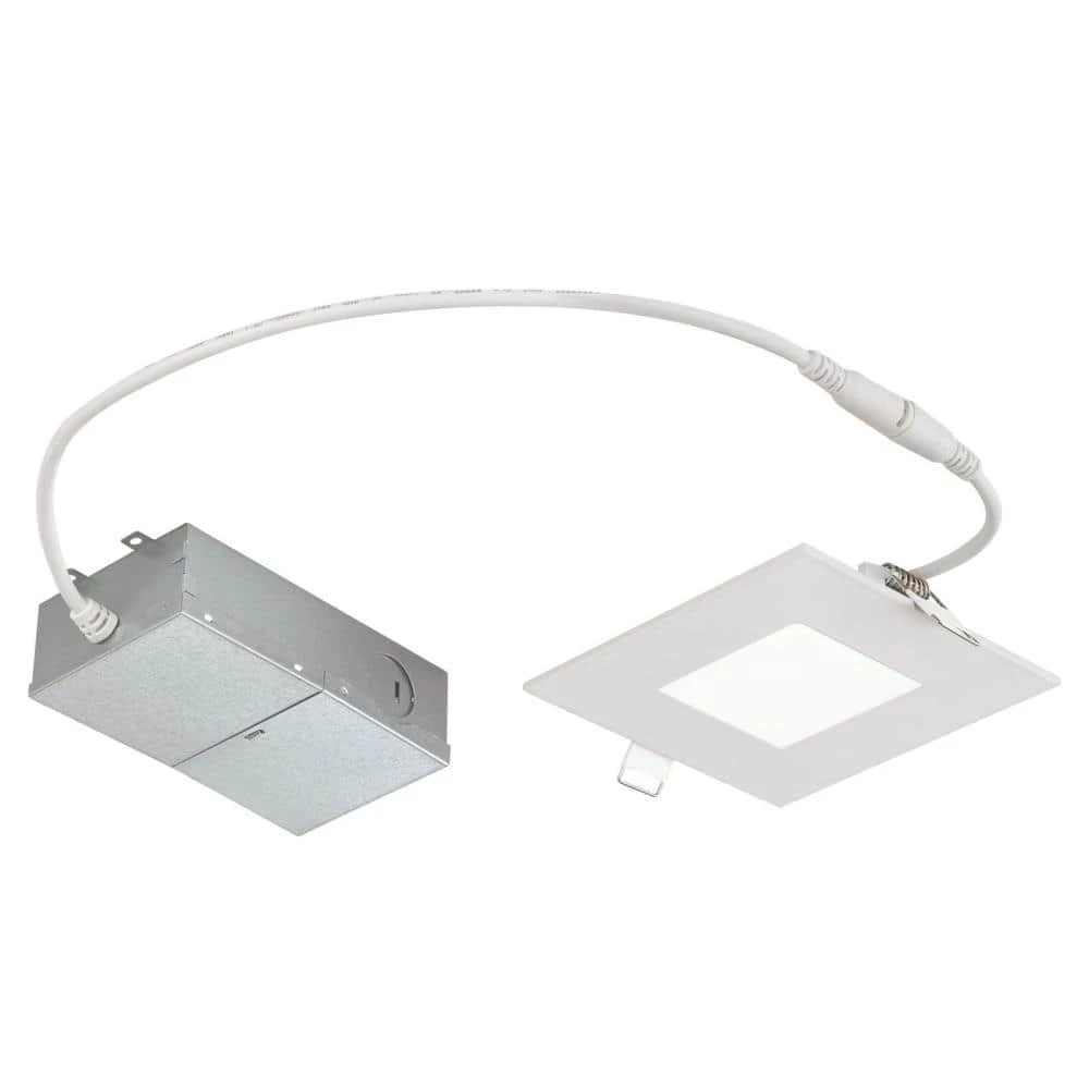 Slim Square 4 in. 5000K Daylight New Construction and Remodel IC Rated Recessed Integrated LED Kit for shallow ceiling by Westinghouse 1 Slim Square 4 in. 5000K Daylight New Construction and Remodel IC Rated Recessed Integrated LED Kit for shallow ceiling by Westinghouse