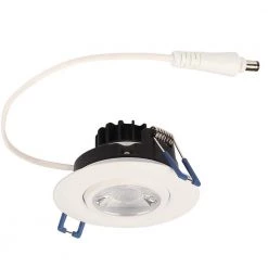 Gimbal 3 in. 2700K Warm White New Construction or Remodel IC Rated Canless Recessed Integrated LED Kit for Slope Ceiling by Westinghouse -Westinghouse Shop westinghouse recessed lighting kits 5212000 44 1000