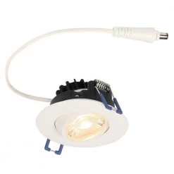 Gimbal 3 in. 2700K Warm White New Construction or Remodel IC Rated Canless Recessed Integrated LED Kit for Slope Ceiling by Westinghouse -Westinghouse Shop westinghouse recessed lighting kits 5212000 4f 1000