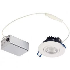 Gimbal 3 in. 2700K Warm White New Construction or Remodel IC Rated Canless Recessed Integrated LED Kit for Slope Ceiling by Westinghouse -Westinghouse Shop westinghouse recessed lighting kits 5212000 fa 1000
