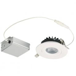 Gimbal 4 in. 3000K Warm White New Construction or Remodel IC Rated Canless Recessed Integrated LED Kit for Slope Ceiling by Westinghouse -Westinghouse Shop westinghouse recessed lighting kits 5215000 fa 1000