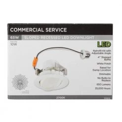 4 in. White Integrated LED Recessed Trim by Westinghouse -Westinghouse Shop westinghouse recessed lighting trims 5082000 1f 1000