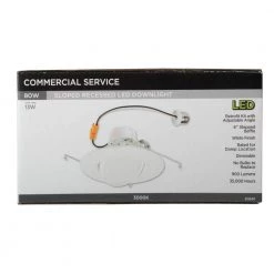 6 in. White Integrated LED Recessed Trim by Westinghouse -Westinghouse Shop westinghouse recessed lighting trims 5084000 fa 1000