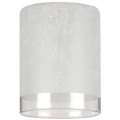 5-1/8 in. Hand-Blown White Linen Cylinder Shade with Translucent Band with 2-1/4 in. Fitter and 3-15/16 in. Width by Westinghouse