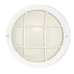 1-Light White Steel Exterior Wall Fixture with White Glass Lens by Westinghouse