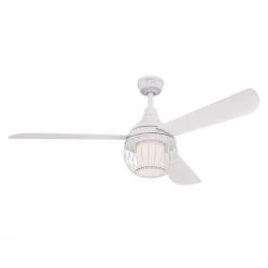 Graham 52 in. Integrated LED White Ceiling Fan with Light Kit and Remote Control by Westinghouse
