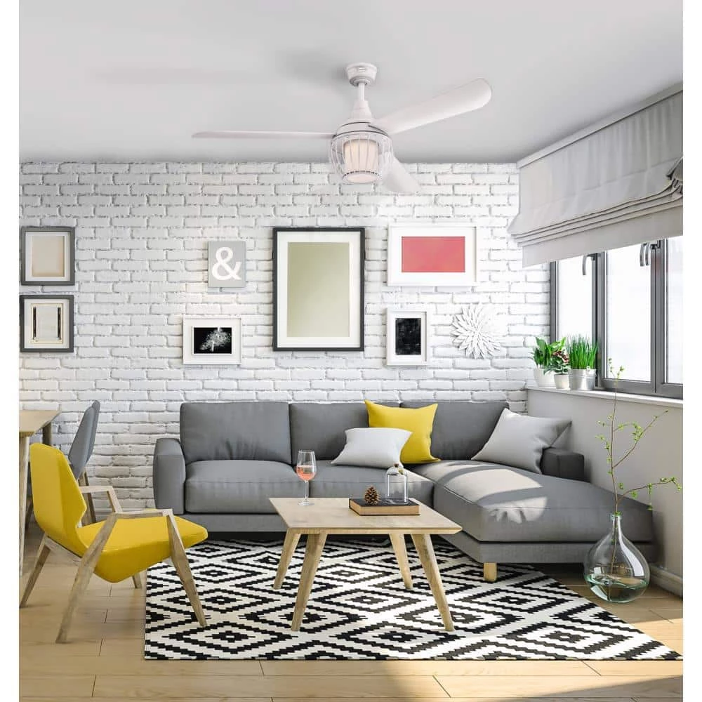 Graham 52 in. Integrated LED White Ceiling Fan with Light Kit and Remote Control by Westinghouse 2 Graham 52 in. Integrated LED White Ceiling Fan with Light Kit and Remote Control by Westinghouse - Image 2