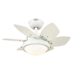 Quince LED 24 in. LED White Ceiling Fan with Light Fixture by Westinghouse