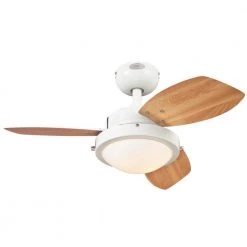Wengue 30 in. Integrated LED White Ceiling Fan with Light Kit by Westinghouse -Westinghouse Shop white westinghouse ceiling fans with lights 7233300 1f 1000