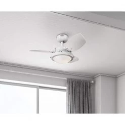 Wengue 30 in. Integrated LED White Ceiling Fan with Light Kit by Westinghouse -Westinghouse Shop white westinghouse ceiling fans with lights 7233300 31 1000