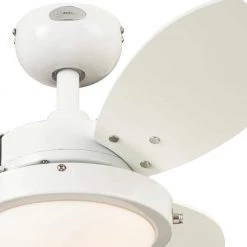 Wengue 30 in. Integrated LED White Ceiling Fan with Light Kit by Westinghouse -Westinghouse Shop white westinghouse ceiling fans with lights 7233300 4f 1000