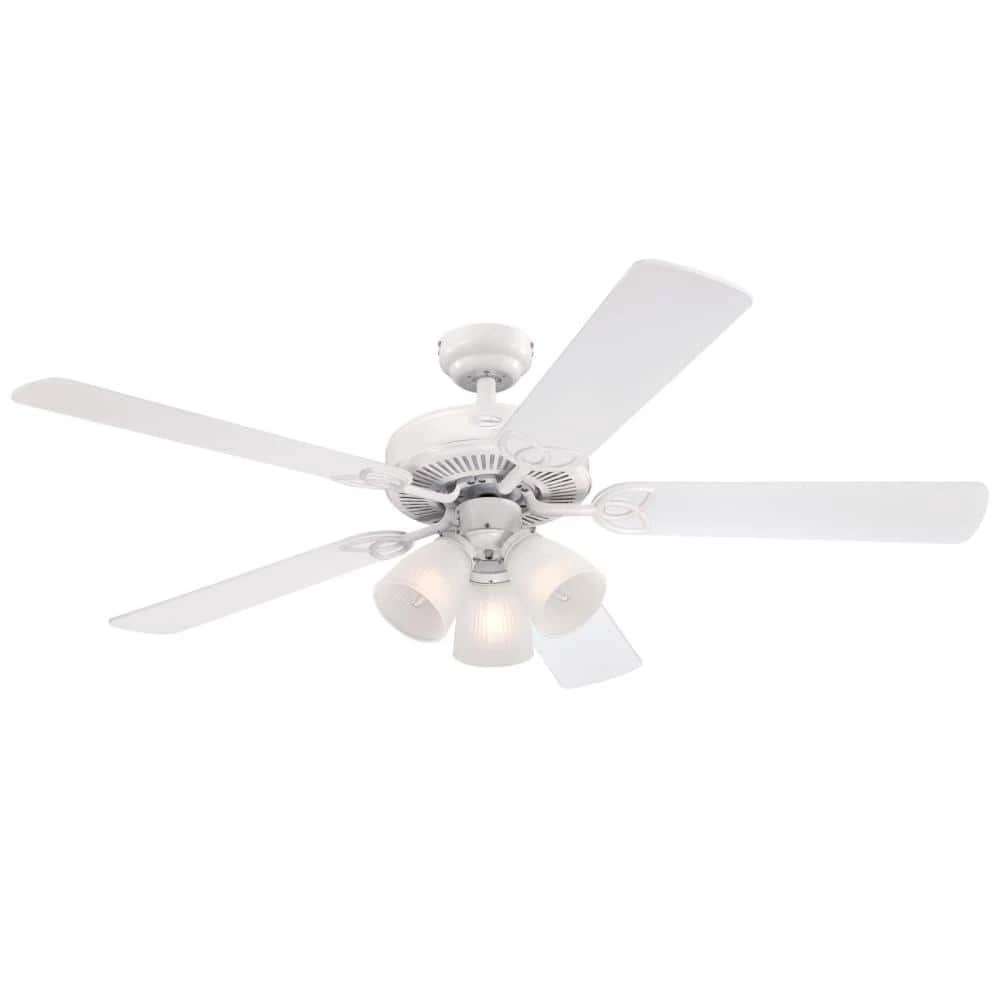 Vintage 52 in. LED White Ceiling Fan with Light Kit by Westinghouse 1 Vintage 52 in. LED White Ceiling Fan with Light Kit by Westinghouse