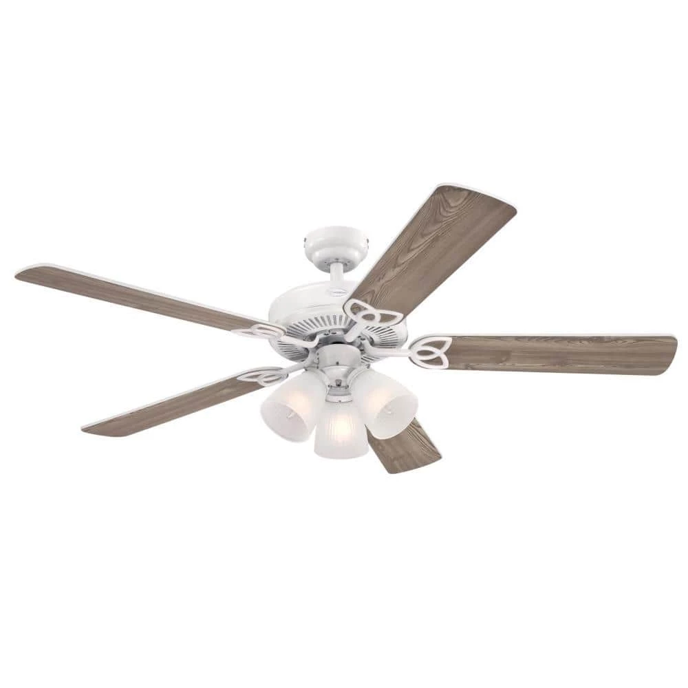 Vintage 52 in. LED White Ceiling Fan with Light Kit by Westinghouse 5 Vintage 52 in. LED White Ceiling Fan with Light Kit by Westinghouse - Image 5