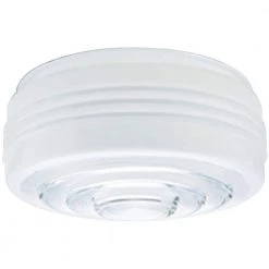 4-1/4 in. White and Clear Drum Shade with 10 in. Fitter and 11 in. Width by Westinghouse