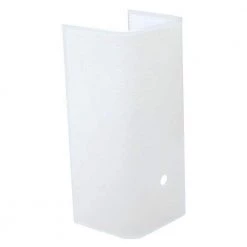3-3/4 in. White Channel Glass with 3 in. Depth and 7-1/2 in. Width by Westinghouse