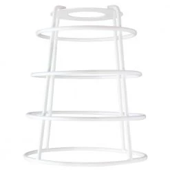 6-7/16 in. White Industrial Cage Metal Shade with Open Bottom with 2-1/4 in. Fitter and 5-3/8 in. Width by Westinghouse