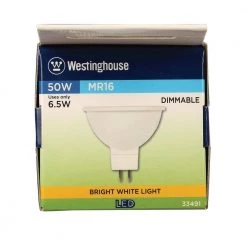 50-Watt Equivalent Bright White MR16 Dimmable LED Light Bulb (6-Pack) by Westinghouse -Westinghouse Shop white westinghouse led light bulbs 3349120 44 1000