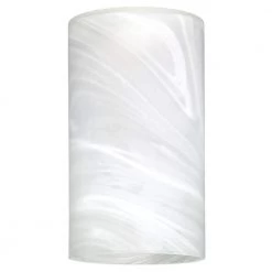7-7/8 in. Hand-Blown White Alabaster Large Cylinder Shade with 2-1/4 in. Fitter and 4-5/8 in. Width by Westinghouse