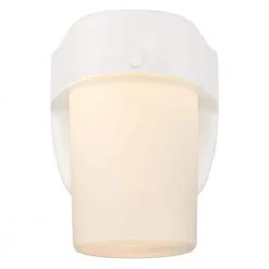 1-Light White Outdoor Integrated LED ENERGY STAR LED Wall Lantern Sconce with Dusk to Dawn Sensor by Westinghouse -Westinghouse Shop white westinghouse outdoor sconces 6106800 c3 1000