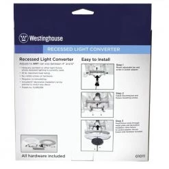 Recessed Light Converter for Pendant or Light Fixtures by Westinghouse -Westinghouse Shop white westinghouse recessed lighting parts and accessories 0101100 1f 1000